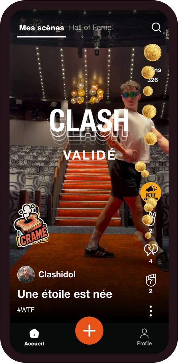Une scène ClashUp validée par le public
